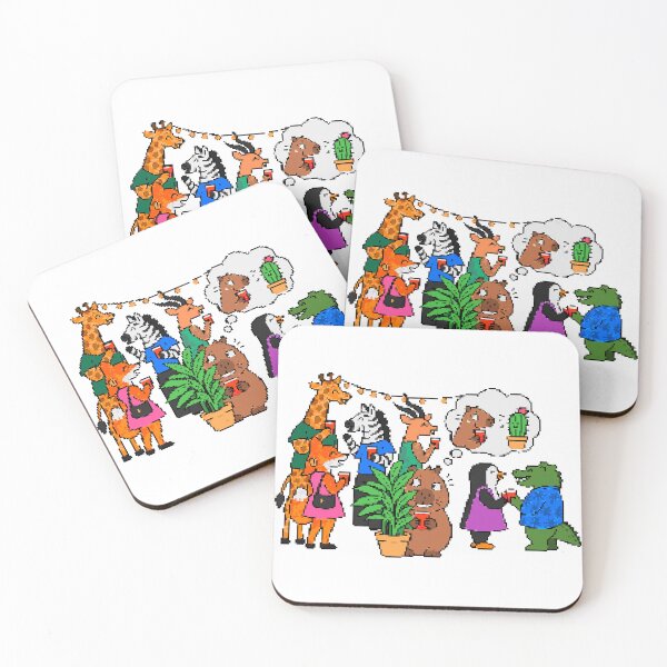 Item preview, Introvert Capybara Hiding at a Party Pixel Art designed and sold by NaturePixel.