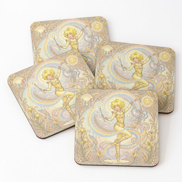Item preview, Canary Yellow in the style of Alphonse Mucha designed and sold by Solace Sparkles.
