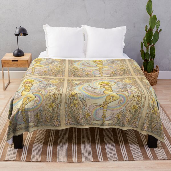 Item preview, Canary Yellow in the style of Alphonse Mucha designed and sold by Solace Sparkles.