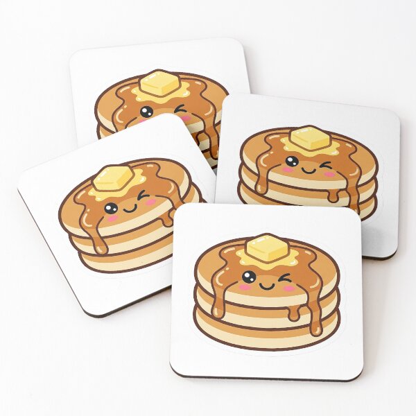 Item preview, Kawaii Pancakes With Butter - Cute Winking Breakfast Stack designed and sold by The Red Lime.