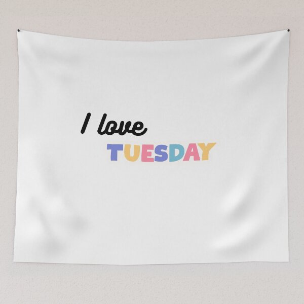 Item preview, Colorful Tuesday Typography Pastel Weekday Design designed and sold by CraftyUniverse.