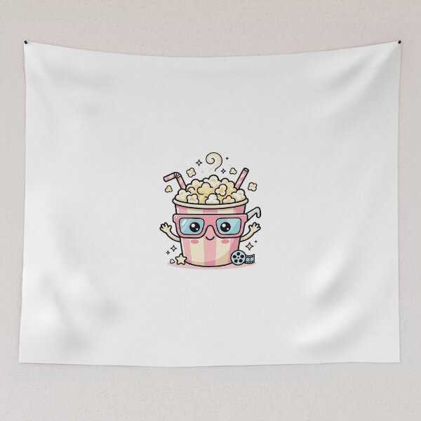 Item preview, Kawaii Popcorn Bucket - Cute Movie Theater Snack & Retro Film Art designed and sold by The Red Lime.