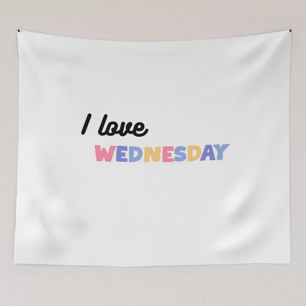 Item preview, Colorful Wednesday Typography Pastel Weekday Design designed and sold by CraftyUniverse.