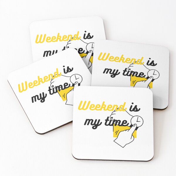 Item preview, Weekend Is My Time Funny Clock Typography designed and sold by CraftyUniverse.