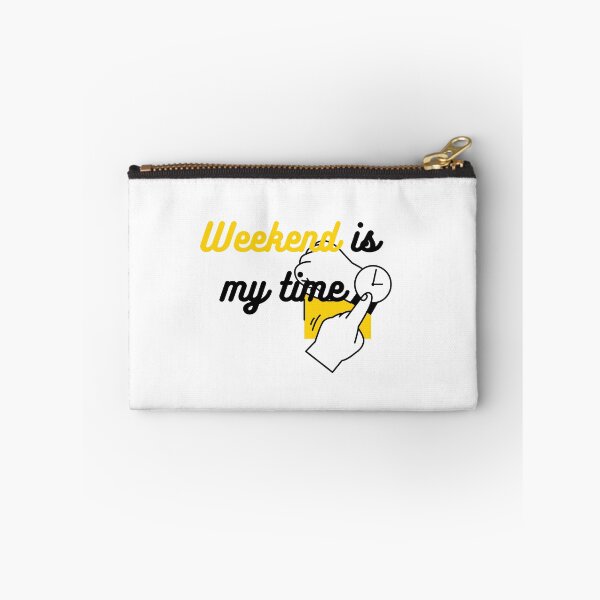 Item preview, Weekend Is My Time Funny Clock Typography designed and sold by CraftyUniverse.