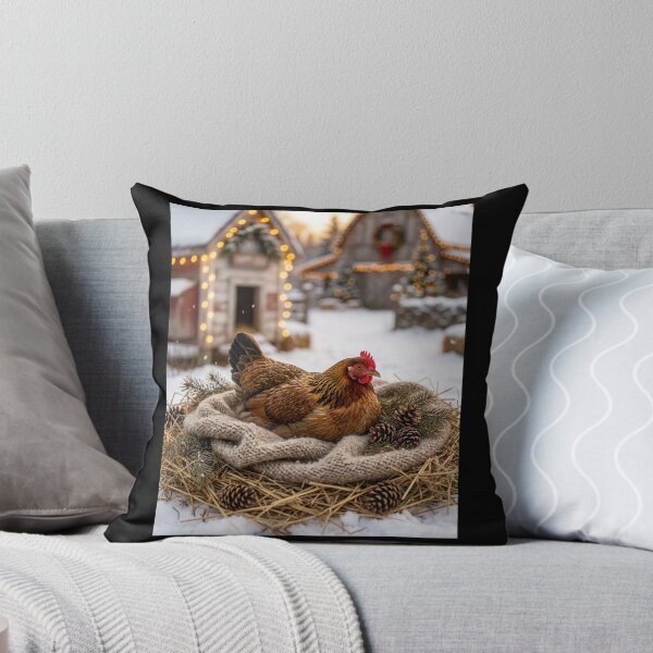Item preview, Beloved Pet Hen Nesting Under Christmas Lights  designed and sold by Tienda-Vane.