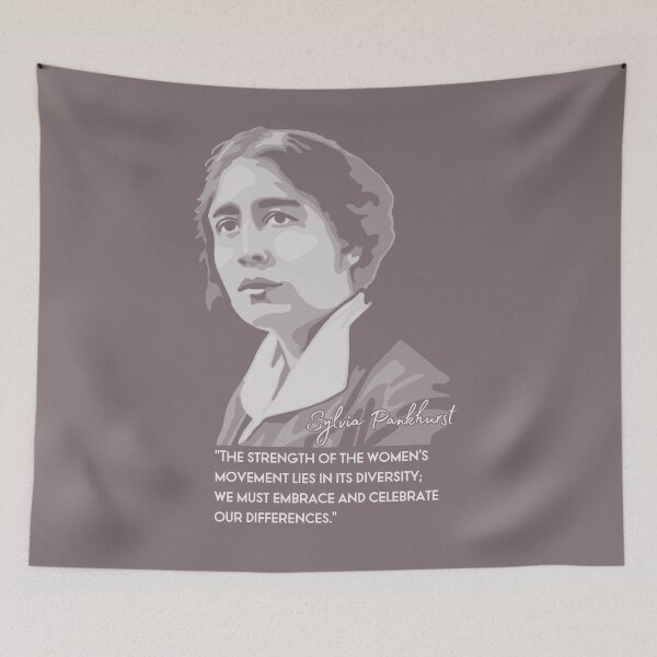 Item preview, Sylvia Pankhurst Portrait and Quote designed and sold by Unhinged Heather.