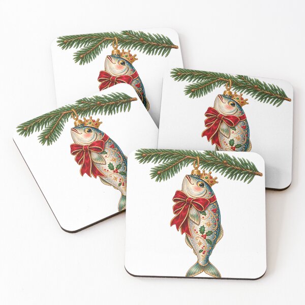 Item preview, Christmas Tree Sardine Ornament with Crown and Bow designed and sold by Sycamorre.