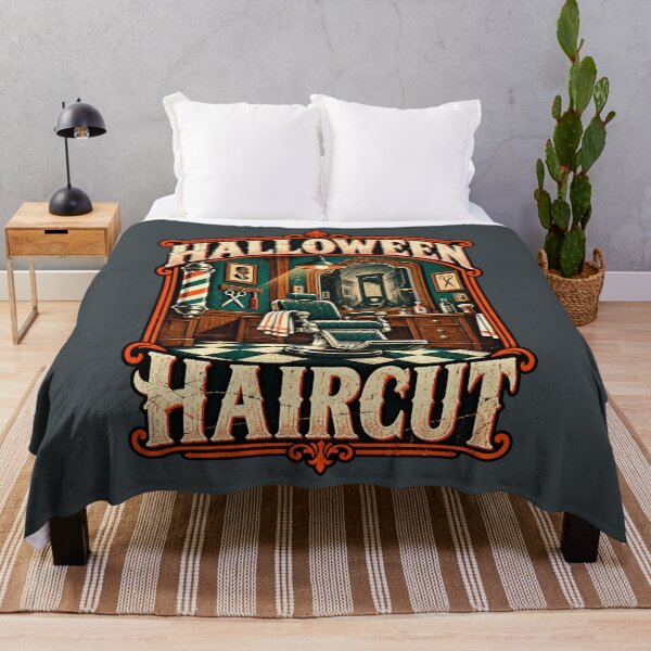 Item preview, Horror Barbershop – Halloween Haircut Vintage Design designed and sold by Mizaideas.