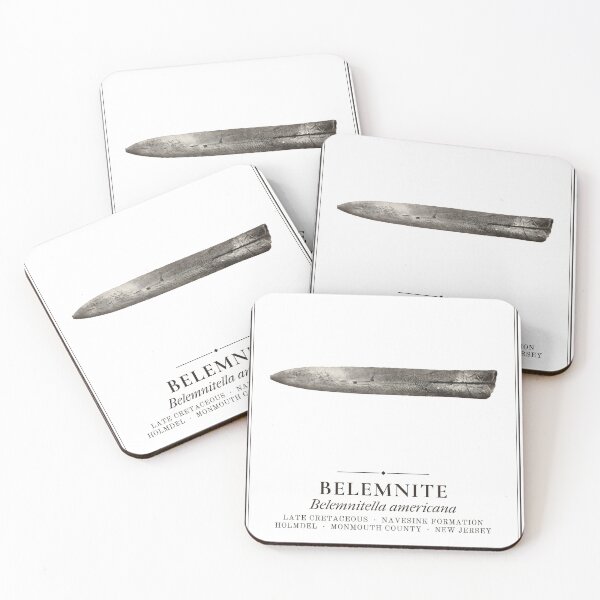 Item preview, Belemnite Fossil Vintage Specimen Label, New Jersey designed and sold by sustainableme.