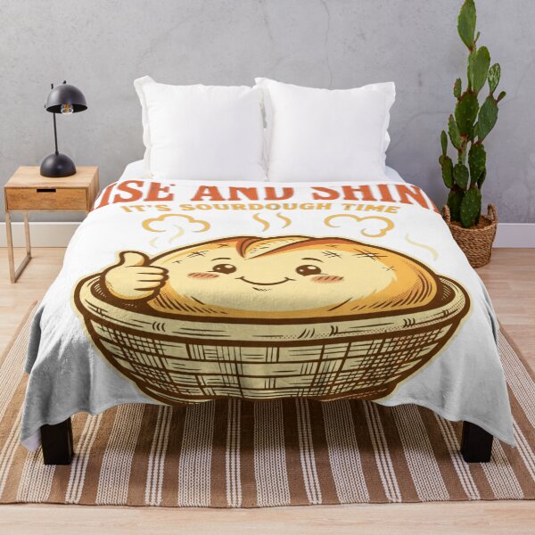 Item preview, Rise Shine Sourdough Time Retro Cartoon Bread Baker designed and sold by Yellowriversss.