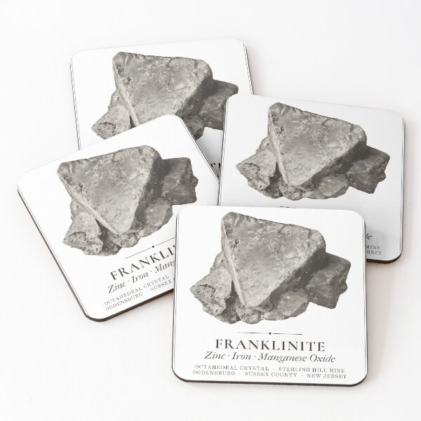 Item preview, Franklinite Crystal Sterling Hill Mineral Label designed and sold by sustainableme.