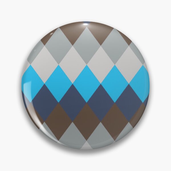 Item preview, Classic Argyle Diamond Pattern — Bright Cyan, Navy Blue & Brown Geometric Art designed and sold by LYAN-STORE.