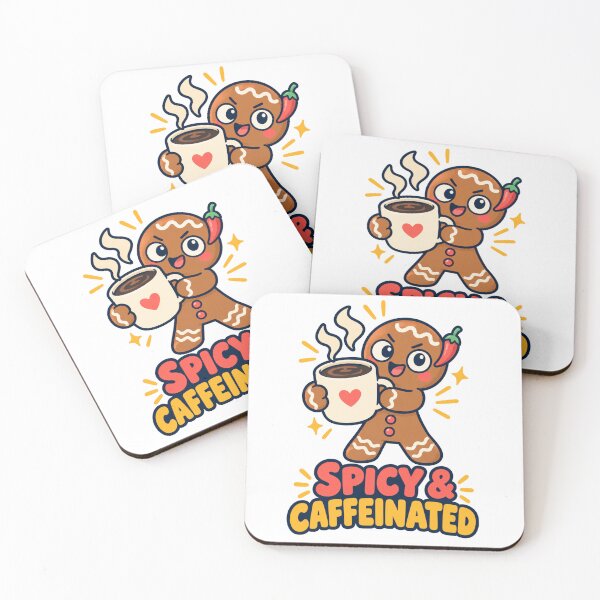 Item preview, Spicy And Caffeinated Gingerbread Coffee Christmas designed and sold by GiggleDropCo.