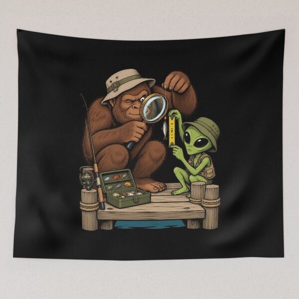 Item preview, Bigfoot Alien Campfire Hot Dog Enthusiasts Specialist Lovers designed and sold by Felinefinesse.