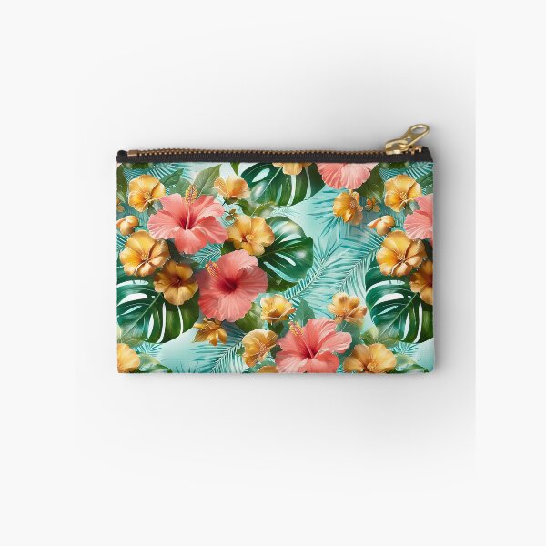 Item preview, Tropical Monstera Leaves & Hibiscus Floral Seamless Pattern 07 designed and sold by The Design Asset Station.