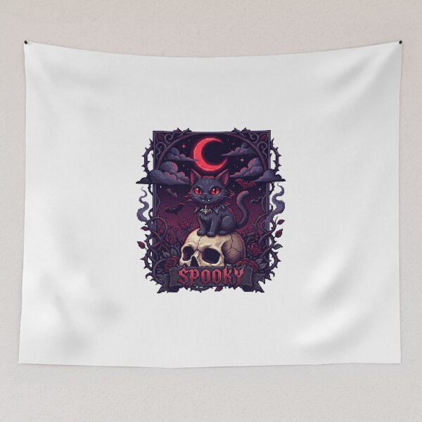 Item preview, Cat Pixel Art Dark Magic Spooky designed and sold by Rugged Garage.
