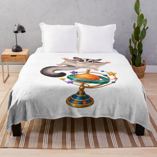Item preview, Gliding possum with colorful planetary ring top designed and sold by Gloddeck Prints.