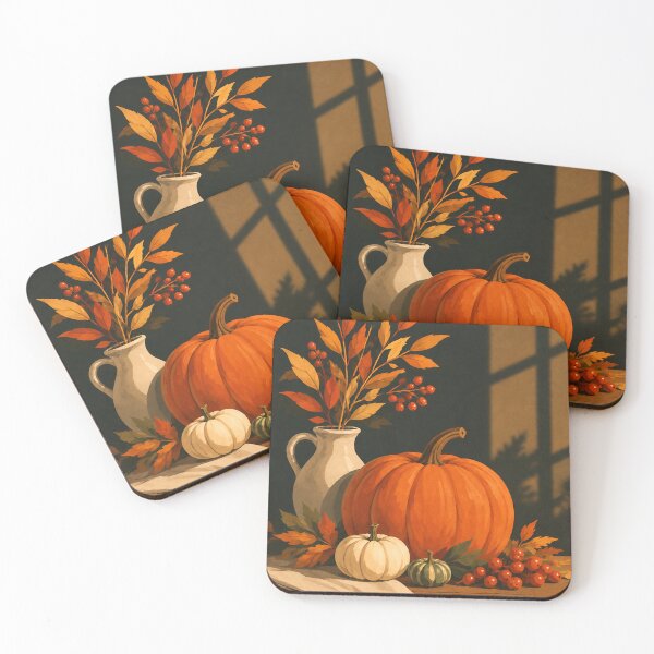 Item preview, Autumn Pumpkin Still Life - Vintage Fall Harvest Decor designed and sold by GiriaGallery.
