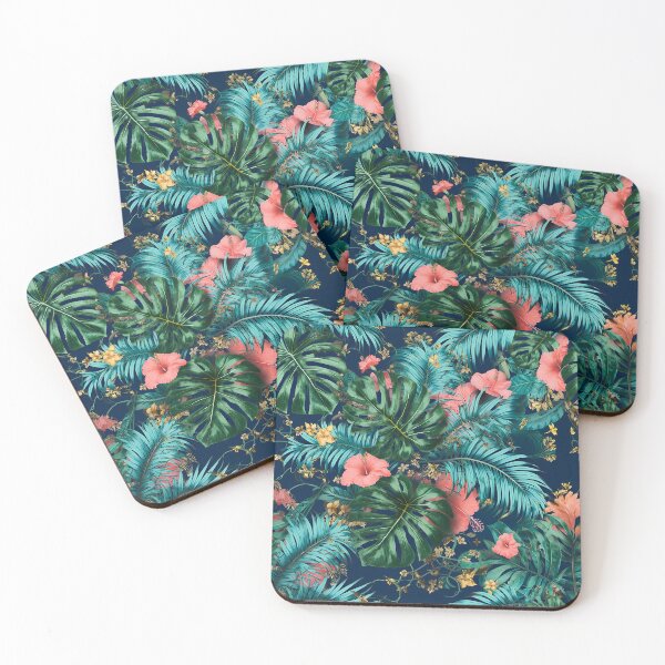 Item preview, Tropical Monstera Leaves & Hibiscus Floral Seamless Pattern 09 designed and sold by The Design Asset Station.