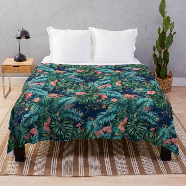 Item preview, Tropical Monstera Leaves & Hibiscus Floral Seamless Pattern 09 designed and sold by The Design Asset Station.