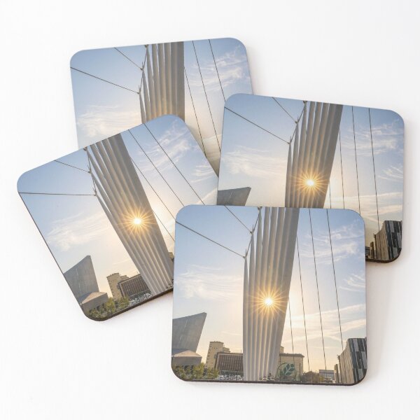 Item preview, MediaCity Footbridge Sunburst Salford Quays designed and sold by Astute-Artio-Photography.