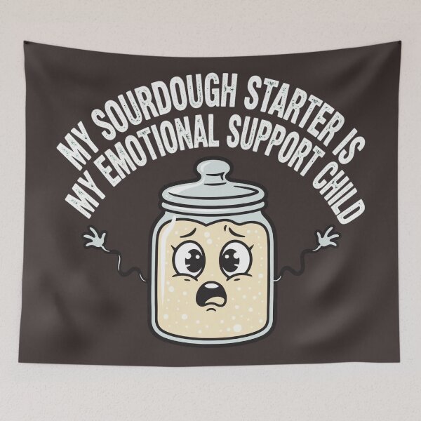 Item preview, Emotional Support Sourdough Starter Child Cartoon Jar designed and sold by Yellowriversss.