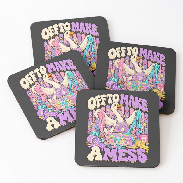 Item preview, Slime Making Goose Retro Pastel Art Off To Make A Mess designed and sold by AmiGraph.