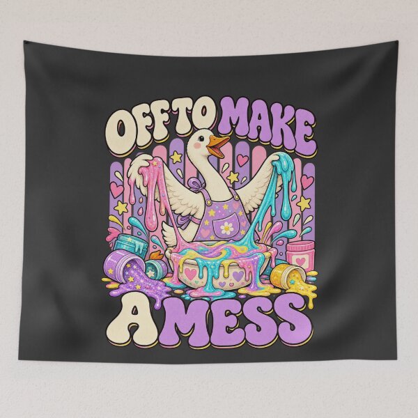 Item preview, Slime Making Goose Retro Pastel Art Off To Make A Mess designed and sold by AmiGraph.