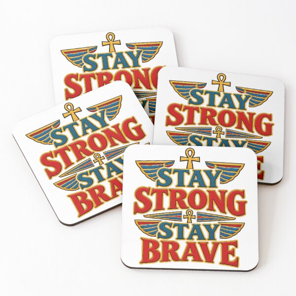 Item preview, Stay Strong Stay Brave – Egyptian Ankh Wings Inspirational Quote designed and sold by Exclusive22.