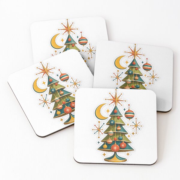 Item preview, Retro Mid Century Christmas Tree Vintage Holiday Sticker designed and sold by RDcollections.