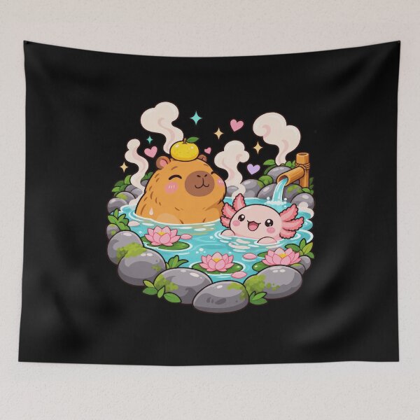 Item preview, Cute Kawaii Capybara Axolotl Japanese Enthusiasts Specialist designed and sold by Felinefinesse.