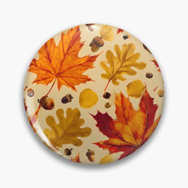 Item preview, Autumn Fall Leaves Maple & Oak Seamless Pattern 01 designed and sold by The Design Asset Station.