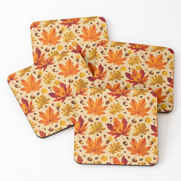 Item preview, Autumn Fall Leaves Maple & Oak Seamless Pattern 01 designed and sold by The Design Asset Station.