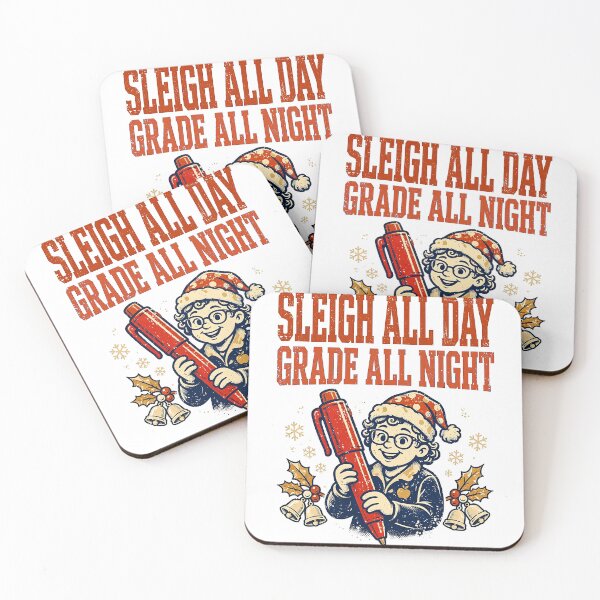 Item preview, Sleigh All Day, Grade All Night — Funny Christmas Teacher Shirt — Gift for Teacher designed and sold by theStaffRoomHQ.