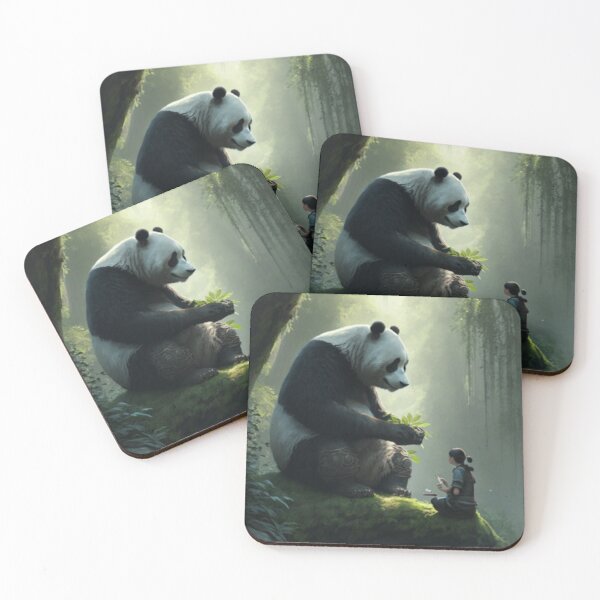 Item preview, Mystical Panda Spirit and Woman – Enchanted Forest Fantasy Art designed and sold by GSizzle1.