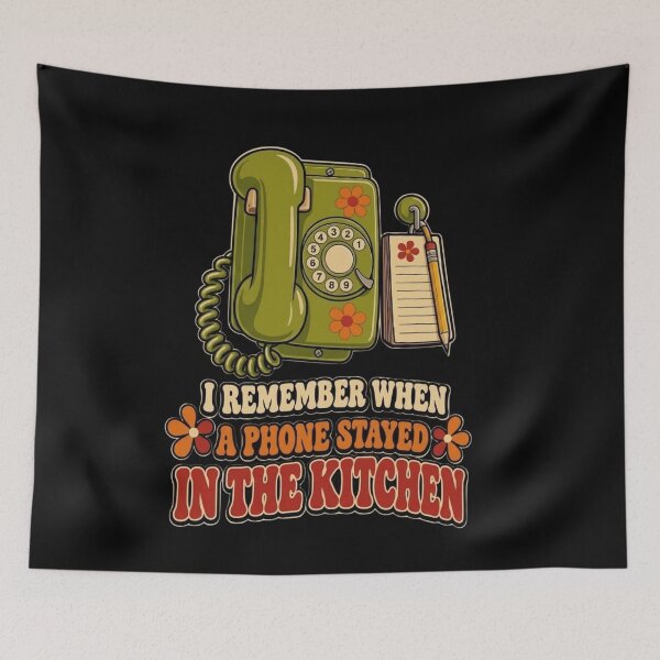 Item preview, I Remember When A Phone Stayed In The Kitchen Rotary Phone Retro designed and sold by Djikou.
