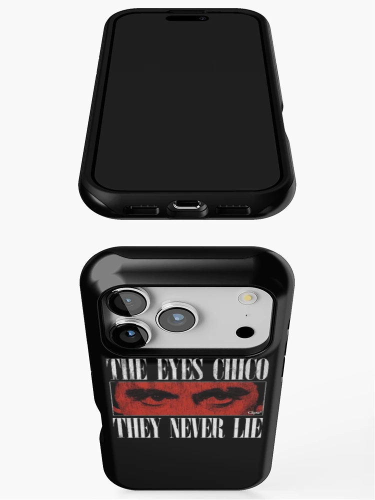 Thumbnail 3 of 4, iPhone Case, Intense Red Eyes with Distressed Lettering designed and sold by InkLabStore.