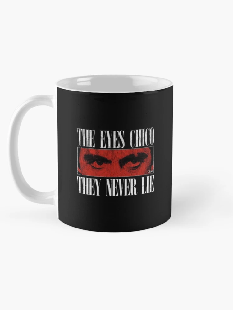 Thumbnail 5 of 6, Coffee Mug, Intense Red Eyes with Distressed Lettering designed and sold by InkLabStore.