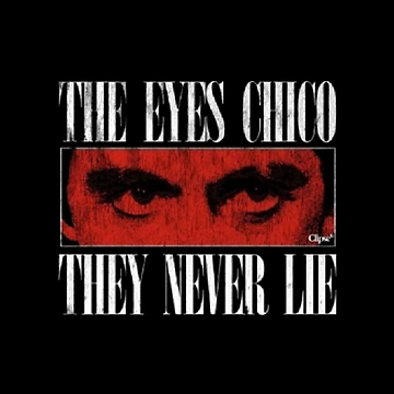 Artwork thumbnail, Intense Red Eyes with Distressed Lettering by InkLabStore