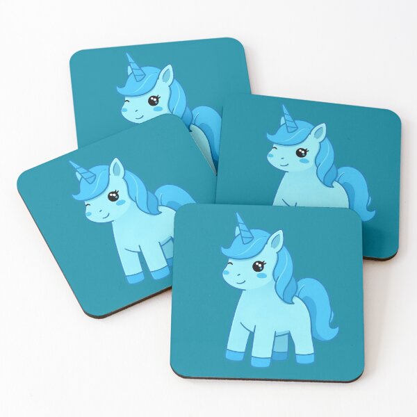 Item preview, Cute blue unicorn designed and sold by Elurian7.