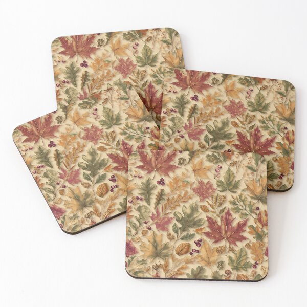 Item preview, Autumn Fall Leaves Maple & Oak Seamless Pattern 03 designed and sold by The Design Asset Station.