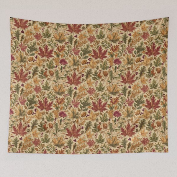 Item preview, Autumn Fall Leaves Maple & Oak Seamless Pattern 03 designed and sold by The Design Asset Station.
