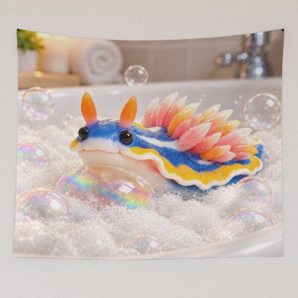 Item preview, Colorful Nudibranch Sea Slug Bubble Bath designed and sold by Sillytoe.