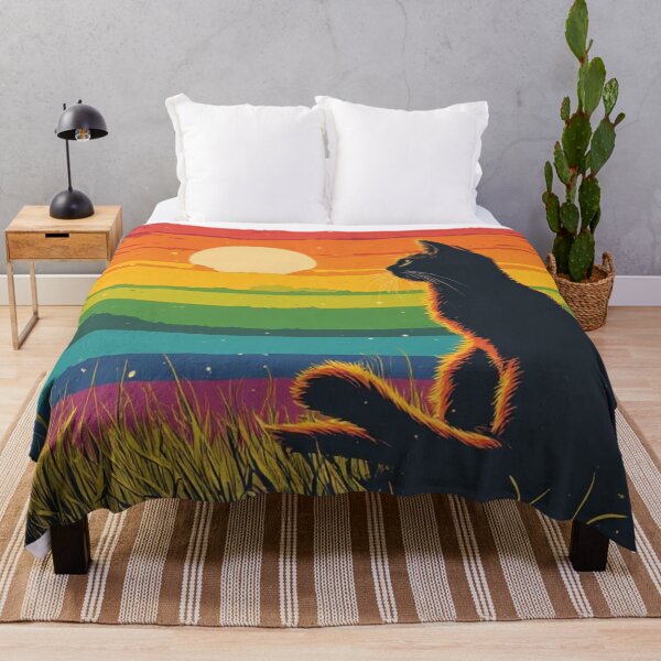 Item preview, Vintage Retro Sunset Black Cat designed and sold by AWADHESH CHAURASIA.