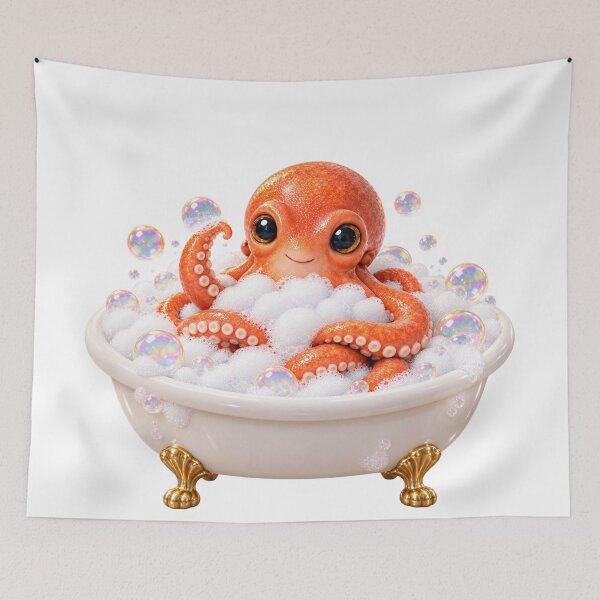 Item preview, Playful Octopus Bathtub designed and sold by Sillytoe.