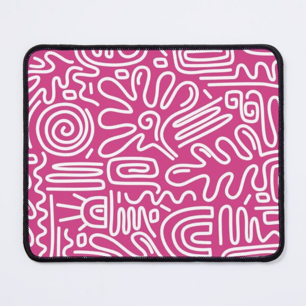 Item preview, Vibrant Hot Pink Abstract Line Art Doodle — Y2K Streetwear & Groovy Seamless Pattern designed and sold by LYAN-STORE.