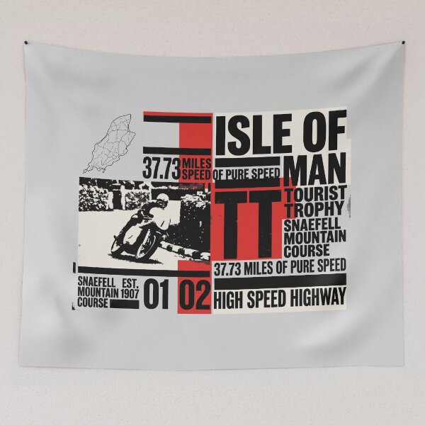 Item preview, Isle Of Man TT Tourist Trophy Snaefell Mountain Course Racing Graphic    designed and sold by KiwiRider.
