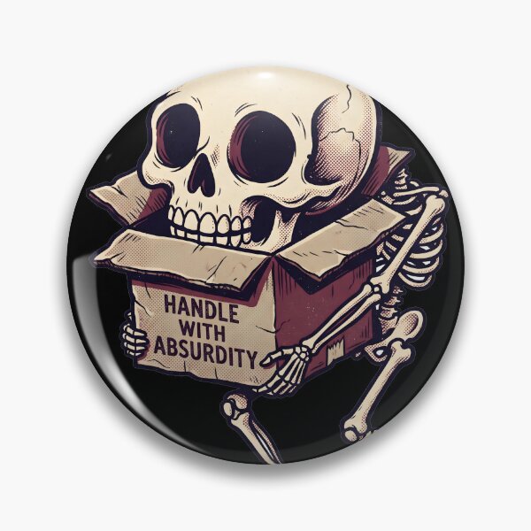 Item preview, Large-Skulled Skeleton Walks Inside a Box with Its Arms Around the Sides designed and sold by MisteryDesigner.