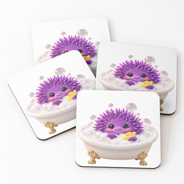 Item preview, Bubbly Purple Sea Urchin Bathtub designed and sold by Sillytoe.